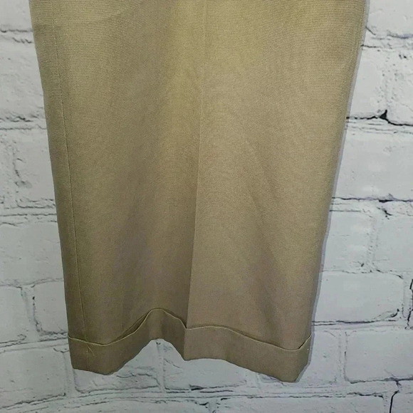 Greg Norman Mens 38/34 Khaki Golf Rip Stop Double Pleated Cuffs Metal Clasp - Picture 5 of 16